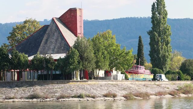 Lake on Cerna River  in Orsova, Romania.