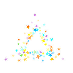 Rainbow Festive Confetti. Carnival Star Falling.