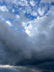 Dark cloudy heavens, sunrise cloudy sky, fluffy clouds