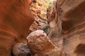View in the Cow Gorge in center of Gran Canaria
