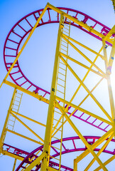 tracks of a typical rollercoaster