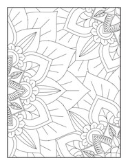 Flower Mandala Coloring Pages, Floral Mandala Coloring Pages, Pattern Coloring Page. Adult Coloring Page.