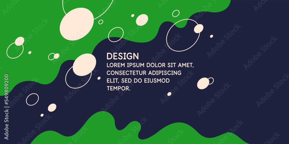 Poster poster with dynamic waves. vector illustration in minimal style. abstract background.