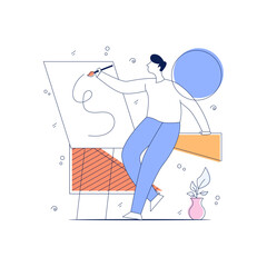 A character illustration of personal growth 