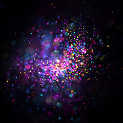 Purple glitter lights grunge background glitter defocused abstract. 