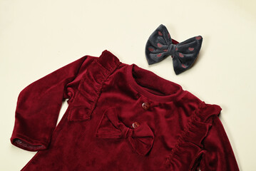 baby girl Long-Sleeve Bodysuit Set top view fashion