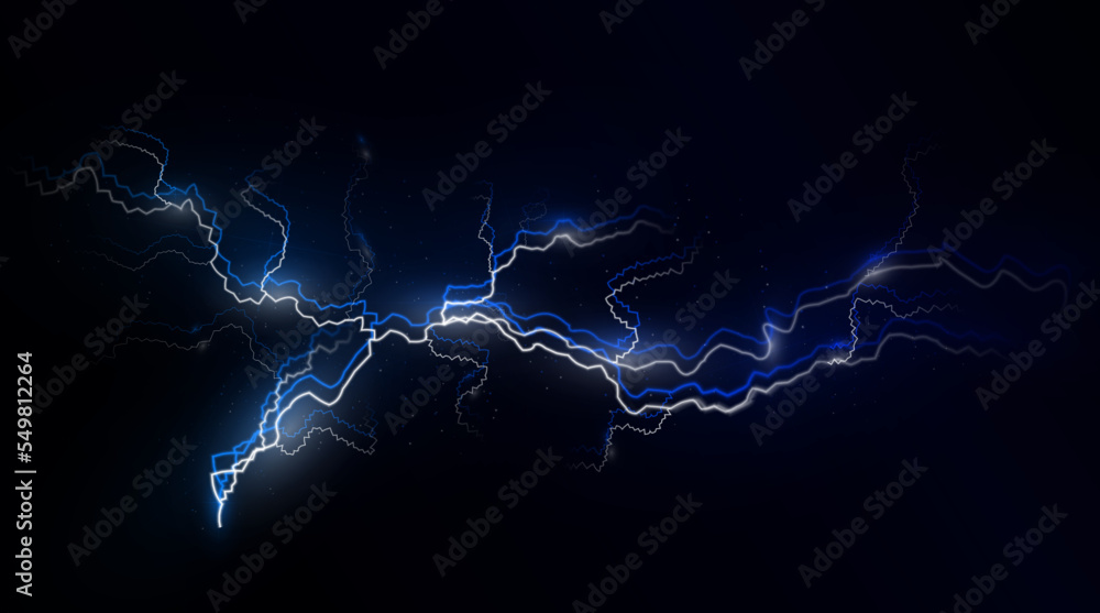 Poster light blue and white isolated vector lightning png. magic light abstract lines. realistic natural li
