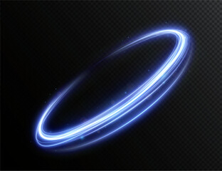 Light blue Twirl. Curve light effect of blue line. Luminous blue circle. Light blue pedistal, podium, platform, table. Vector PNG. Vector illustration	