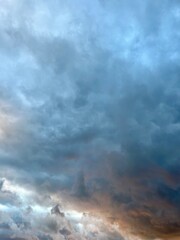 Dark cloudy heavens, sunrise cloudy sky, fluffy clouds