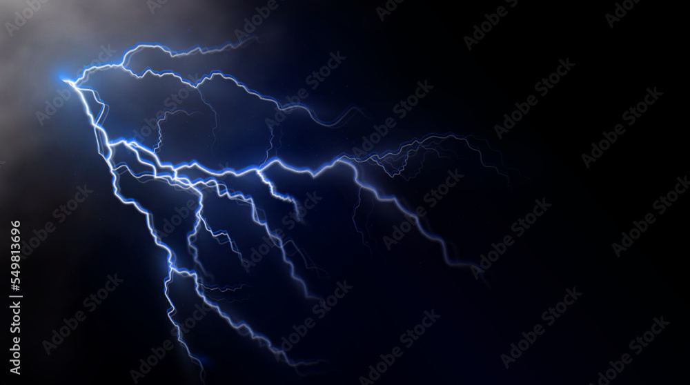 Poster light blue and white isolated vector lightning png. magic light abstract lines. realistic natural li