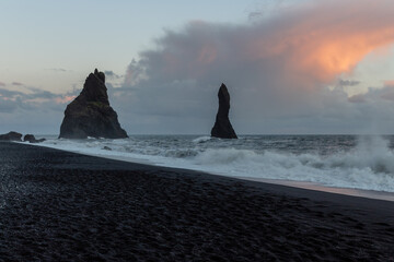 The black sand beach in Iceland