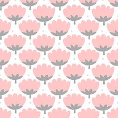 Seamless pattern with flowers. Patterns for decorating fabrics. Set of flowers and stripes.