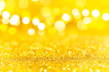 Gold glitter background. New Year and Christmas backdrop.