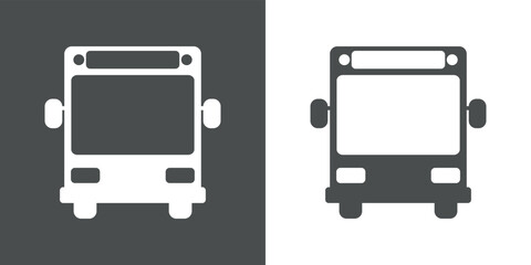 Transporte público. Servicio de transporte urbano o interurbano. Silueta de autobús de pasajeros