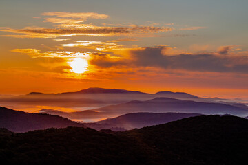 Blue Ridge mountain sunrise