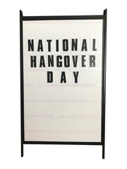 National Hangover Day sign