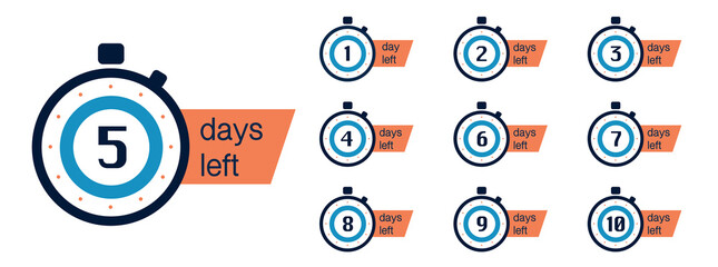 Countdown time with number of days left.