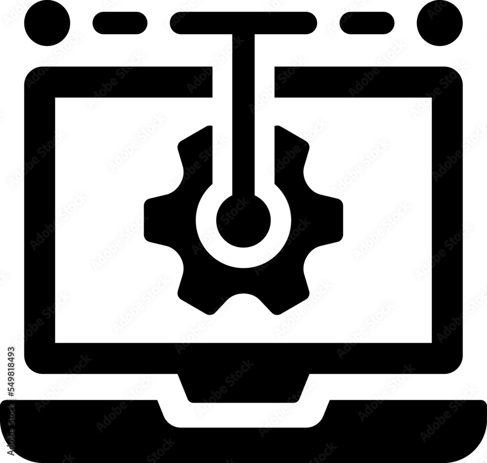 Sticker Laptop hypervisor settings icon