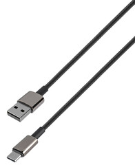 cable and connector USB, Type-C, on white background