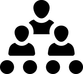 Teamwork hierarchy icon
