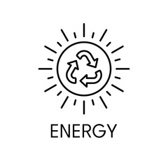 Energy thin line icon on white background