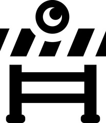 Construction barricade icon