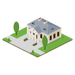 Isometric residental with columns