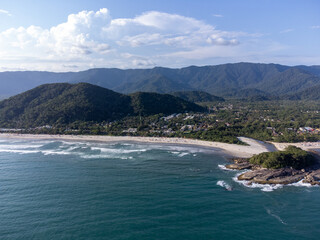 amazing seaside town with mountains and paradisiacal beach