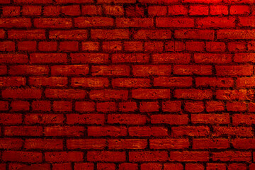 Fototapeta na wymiar Background of red brick wall