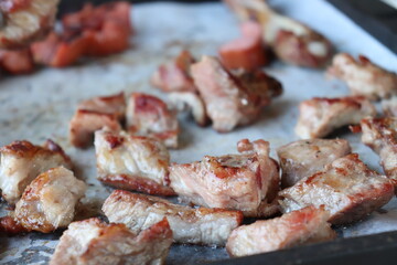 South Korea food. Korean bbq cook