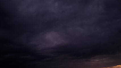 Naklejka na ściany i meble massive dark rain storm clouds backdrop for weather forecast - abstract 3D rendering