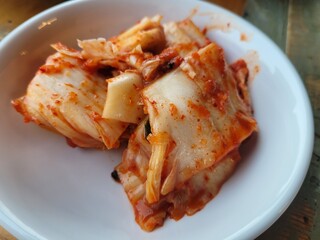 Korea traditional food. side dish Kimchi