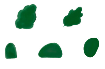 Abstract set universal templates in green colors