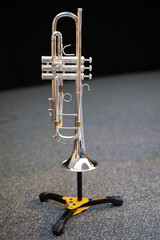 Fototapeta na wymiar trumpet isolated on black