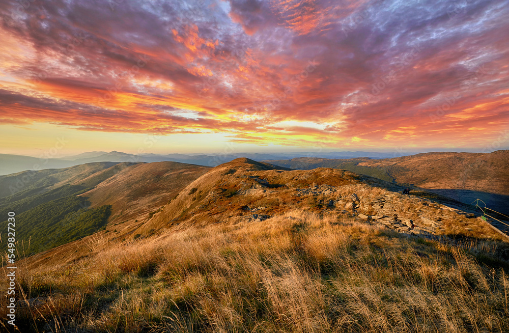 Canvas Prints Landscape of Bieszczady mountains in autumn