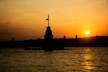 maiden's tower in istanbul, turkey