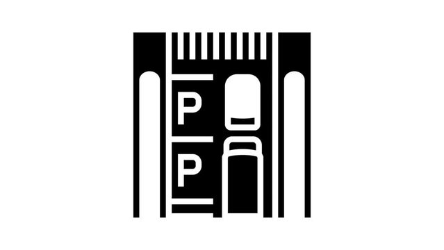 collector road glyph icon animation