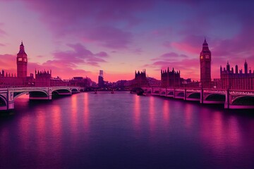 Naklejka premium cityscape in pink environment, pastel pink Light Mode