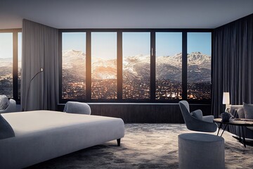 luxury presidential suite with beautiful view