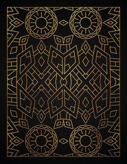 Golden abstract luxury style pattern design