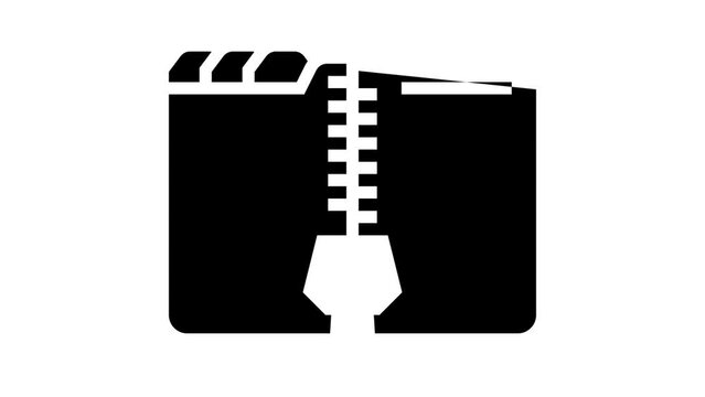 archive folder glyph icon animation