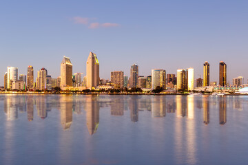 Obraz premium Downtown San Diego skyline with waterfront in California in the United States