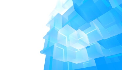 Abstract architectural rendering 3d illustration