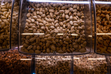 Pistachio nuts in a store.
