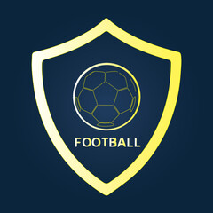 Football soccer logo template. Soccer ball logo team with emblem logo template