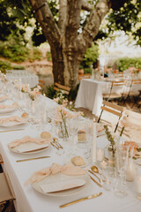 Fototapeta premium dîner de mariage en extérieur 