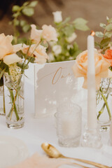 Table numéro une de la réception