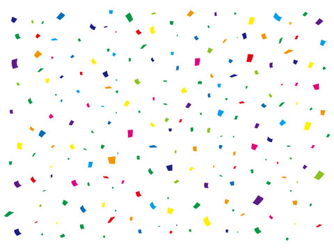 Fond de confettis. Fête des morceaux de confettis colorés et festifs. Illustration vectorielle