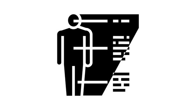 anatomical diagram glyph icon animation