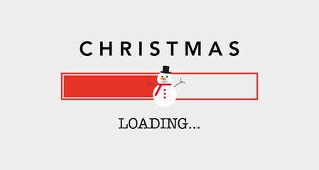 Christmas Loading Banner. Vector graphics